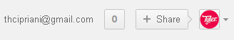 Google’s account settings bar